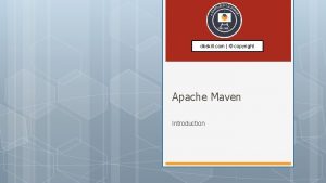 dbskill com copyright Apache Maven Introduction maven dbskill