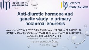 Antidiuretic hormone and genetic study in primary nocturnal