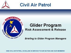 Civil Air Patrol Glider Program Risk Assessment Release