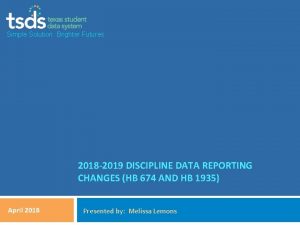 Simple Solution Brighter Futures 2018 2019 DISCIPLINE DATA