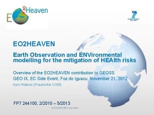 EO 2 HEAVEN Earth Observation and ENVironmental modelling