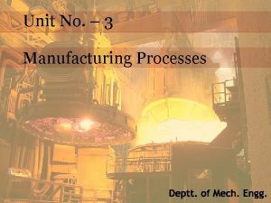 Unit No 3 Manufacturing Processes Sheet Metal Working