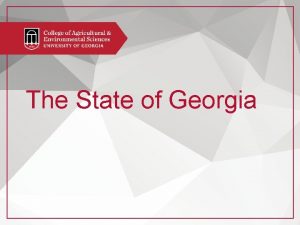 The State of Georgia Regions Georgia is divided