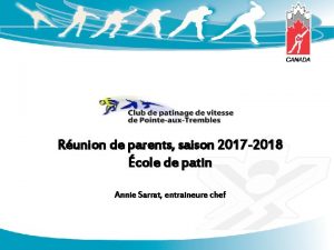 Runion de parents saison 2017 2018 cole de