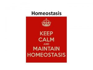 Homeostasis What is Homeostasis To survive all living