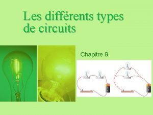 Les diffrents types de circuits Chapitre 9 Les