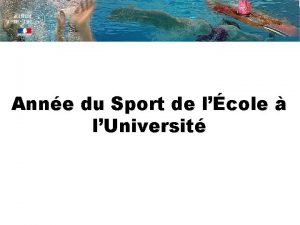 Anne du Sport de lcole lUniversit LGITIMIT DE