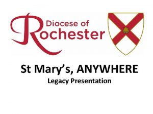 St Marys ANYWHERE Legacy Presentation Legacies and stewardship