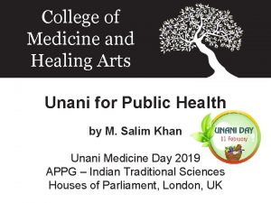 College of Medicine and Healing Arts Unani for