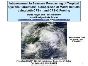 Intraseasonal to Seasonal Forecasting of Tropical Cyclone Formations