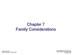 Chapter 7 Family Considerations BeirneSmith et al Mental