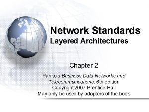 Network Standards Layered Architectures Chapter 2 Pankos Business