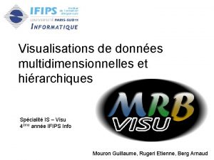 Visualisations de donnes multidimensionnelles et hirarchiques Spcialit IS