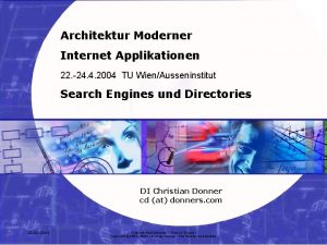 Architektur Moderner Internet Applikationen 22 24 4 2004