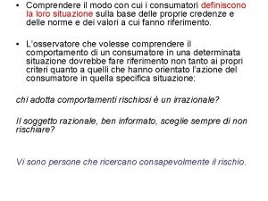 Comprendere il modo con cui i consumatori definiscono