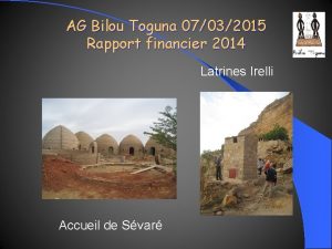 AG Bilou Toguna 07032015 Rapport financier 2014 Latrines