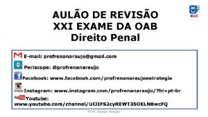 AULO DE REVISO XXI EXAME DA OAB Direito