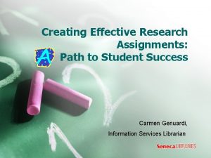 Creating Effective Research Assignments Path to Student Success