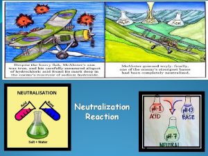 Neutralization Reaction NEUTRALIZATION REACTION DOUBLE REPLACEMENT RX an