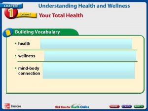 health A combination of physical mentalemotional and social