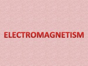 ELECTROMAGNETISM POSTULATES OF OERSTED q WHEN CURRENT IS