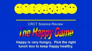 CRCT Science Review Happy Game Happy is very