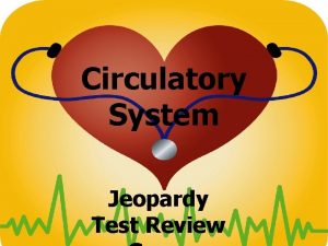 Circulatory System Jeopardy Test Review Blood Vessels Circulation