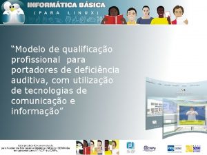 Modelo de qualificao profissional para portadores de deficincia