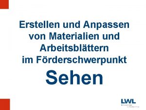 Erstellen und Anpassen von Materialien und Arbeitsblttern im