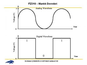 FZ 310 Mantk Devreleri Analog Waveform Voltage V