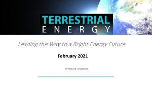 Leading the Way to a Bright Energy Future