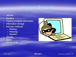 Internet Security Servers Hacking Publicly available information Information