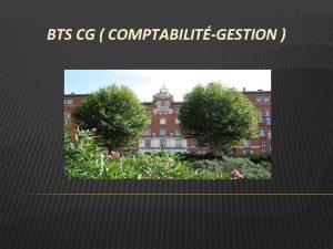 BTS CG COMPTABILITGESTION SOMMAIRE Le BTS CG Les