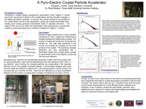 A PyroElectric Crystal Particle Accelerator Chelsea L Harris