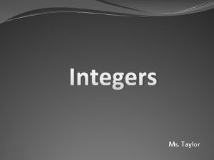 Integers Ms Taylor In Buffalo New York the
