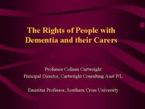 The Rights of People with Dementia and their