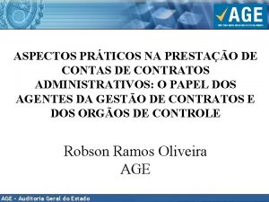 ASPECTOS PRTICOS NA PRESTAO DE CONTAS DE CONTRATOS