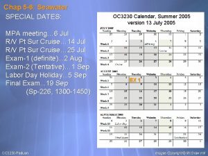 Chap 5 6 Seawater SPECIAL DATES MPA meeting