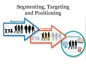 Segmenting Targeting and Positioning Target marketing requires marketers