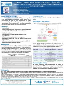 MODELO CONCEITUAL DE SISTEMA DE SUPORTE DECISO PARA