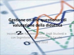 Gestione online questionari di valutazione della didattica Incontro