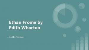 Ethan Frome by Edith Wharton Mediha Rovcanin Why