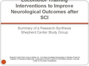 Locomotor Training Interventions to Improve Neurological Outcomes after