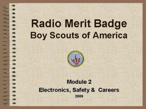 Radio Merit Badge Boy Scouts of America Module