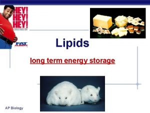 Lipids long term energy storage AP Biology Lipids