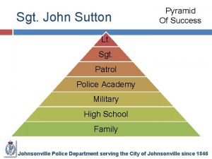 Sgt John Sutton Pyramid Of Success Lt Sgt