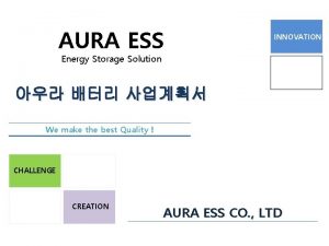 AURA ESS BRIGHSUN ESS INNOVATION Energy Storage Solution