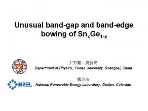 Unusual bandgap and bandedge bowing of Snx Ge