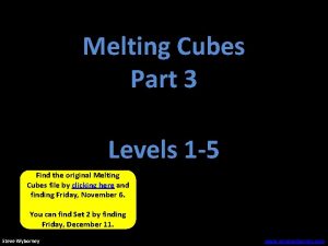 Melting Cubes Part 3 Levels 1 5 Find