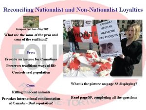 Reconciling Nationalist and NonNationalist Loyalties European Seal Ban